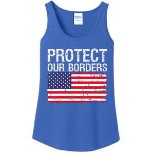 Protect Our Borders Law Enforcement Legal Immigration Ladies Essential Tank