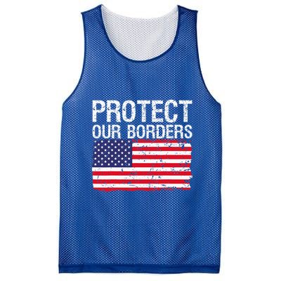 Protect Our Borders Law Enforcement Legal Immigration Mesh Reversible Basketball Jersey Tank