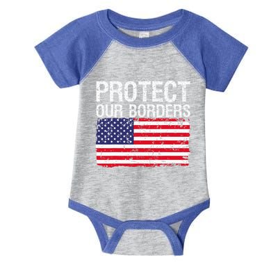 Protect Our Borders Law Enforcement Legal Immigration Infant Baby Jersey Bodysuit