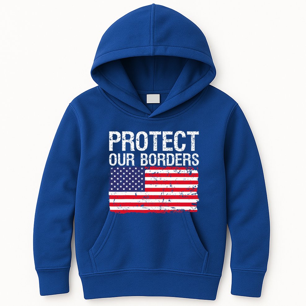 Protect Our Borders Law Enforcement Legal Immigration Kids Hoodie