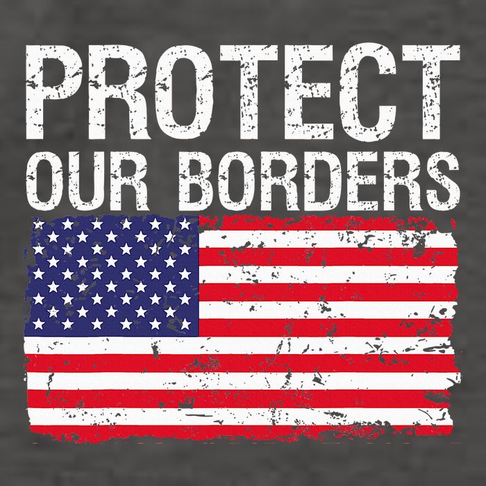 Protect Our Borders Law Enforcement Legal Immigration Vector Backpack