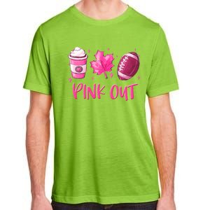 Pink Out Breast Cancer Awareness Day Pumpkin Spice Football Gift Adult ChromaSoft Performance T-Shirt