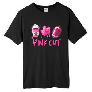 Pink Out Breast Cancer Awareness Day Pumpkin Spice Football Gift Tall Fusion ChromaSoft Performance T-Shirt