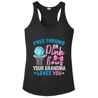 Pink or Blue Grandma Loves You Gender Reveal Mommy Ladies PosiCharge Competitor Racerback Tank