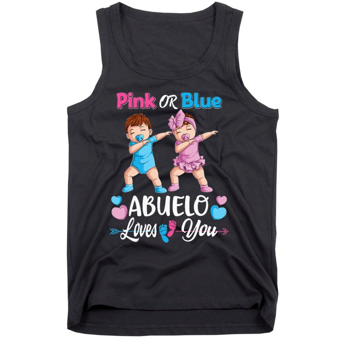 Pink Or Blue Abuelo Loves You Baby Gender Reveal Party Tank Top