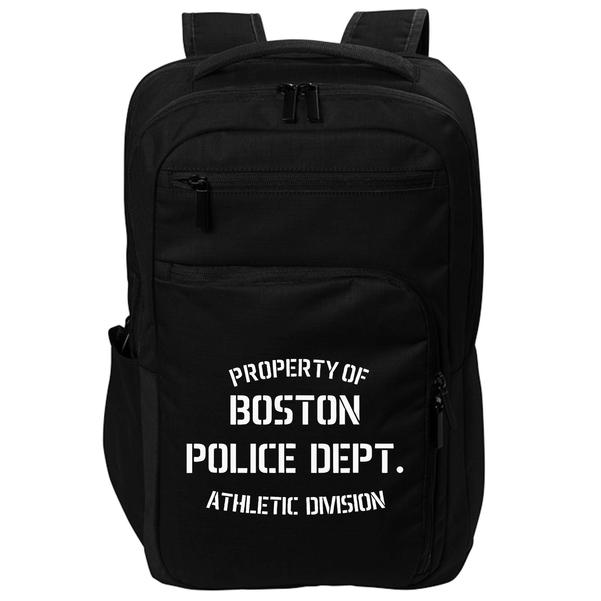 Property Of Boston Police Dept Athletic Division Impact Tech Backpack