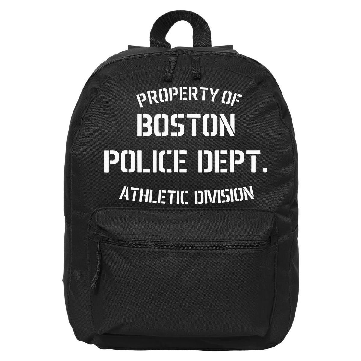 Property Of Boston Police Dept Athletic Division 16 in Basic Backpack