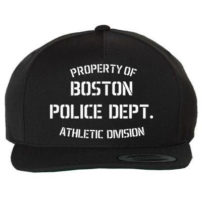 Property Of Boston Police Dept Athletic Division Wool Snapback Cap