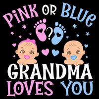 Pink Or Blue Gender Reveal Grandma Loves You 16 in Basic Backpack