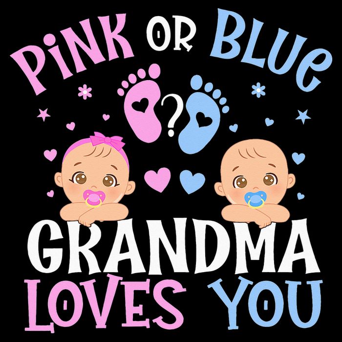 Pink Or Blue Gender Reveal Grandma Loves You 16 in Basic Backpack