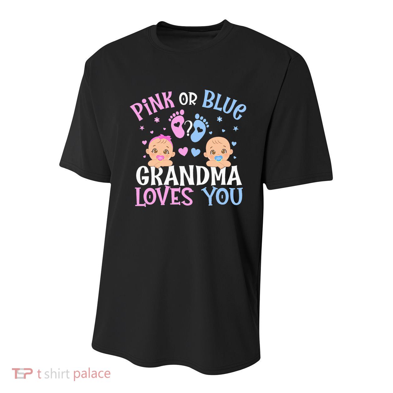 Pink Or Blue Gender Reveal Grandma Loves You Youth Performance Sprint T-Shirt
