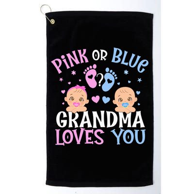 Pink Or Blue Gender Reveal Grandma Loves You Golf Towel