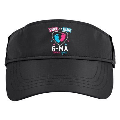 Pink Or Blue Gma Loves You Baby Gender Reveal Gma Adult Drive Performance Visor