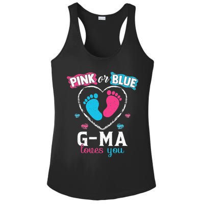 Pink Or Blue Gma Loves You Baby Gender Reveal Gma Ladies PosiCharge Competitor Racerback Tank