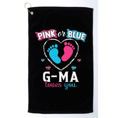 Pink Or Blue Gma Loves You Baby Gender Reveal Gma Platinum Collection Golf Towel