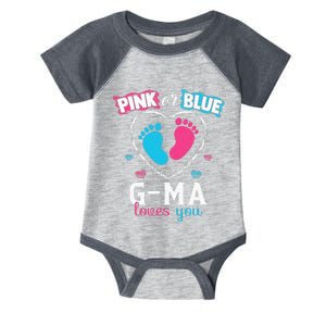 Pink Or Blue Gma Loves You Baby Gender Reveal Gma Infant Baby Jersey Bodysuit