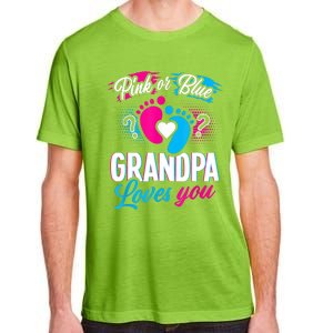 Pink Or Blue Grandpa Loves You Shirt Gender Reveal Baby Adult ChromaSoft Performance T-Shirt