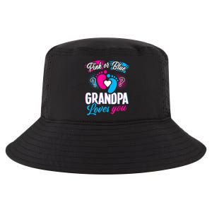 Pink Or Blue Grandpa Loves You Shirt Gender Reveal Baby Cool Comfort Performance Bucket Hat