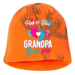 Pink Or Blue Grandpa Loves You Shirt Gender Reveal Baby Kati - Camo Knit Beanie