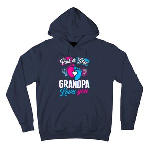 Pink Or Blue Grandpa Loves You Shirt Gender Reveal Baby Hoodie