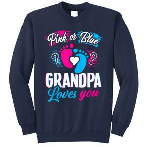 Pink Or Blue Grandpa Loves You Shirt Gender Reveal Baby Sweatshirt