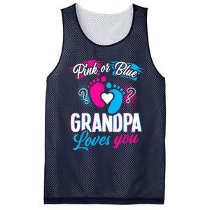 Pink Or Blue Grandpa Loves You Shirt Gender Reveal Baby Mesh Reversible Basketball Jersey Tank