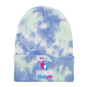 Pink Or Blue Grandpa Loves You Shirt Gender Reveal Baby Tie Dye 12in Knit Beanie