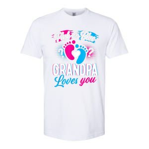 Pink Or Blue Grandpa Loves You Shirt Gender Reveal Baby Softstyle CVC T-Shirt