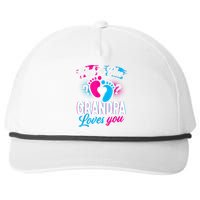 Pink Or Blue Grandpa Loves You Shirt Gender Reveal Baby Snapback Five-Panel Rope Hat