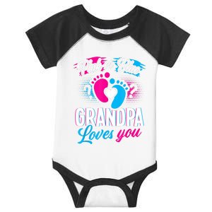 Pink Or Blue Grandpa Loves You Shirt Gender Reveal Baby Infant Baby Jersey Bodysuit