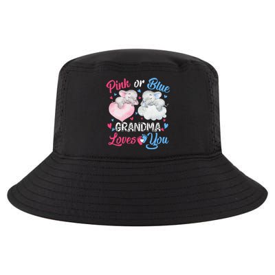 Pink Or Blue Grandma Loves You Elephants-baby Gender Reveal Cool Comfort Performance Bucket Hat