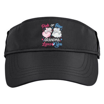 Pink Or Blue Grandma Loves You Elephants-baby Gender Reveal Adult Drive Performance Visor