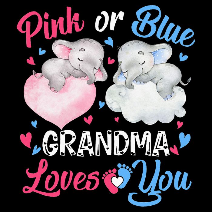 Pink Or Blue Grandma Loves You Elephants-baby Gender Reveal 16 in Basic Backpack