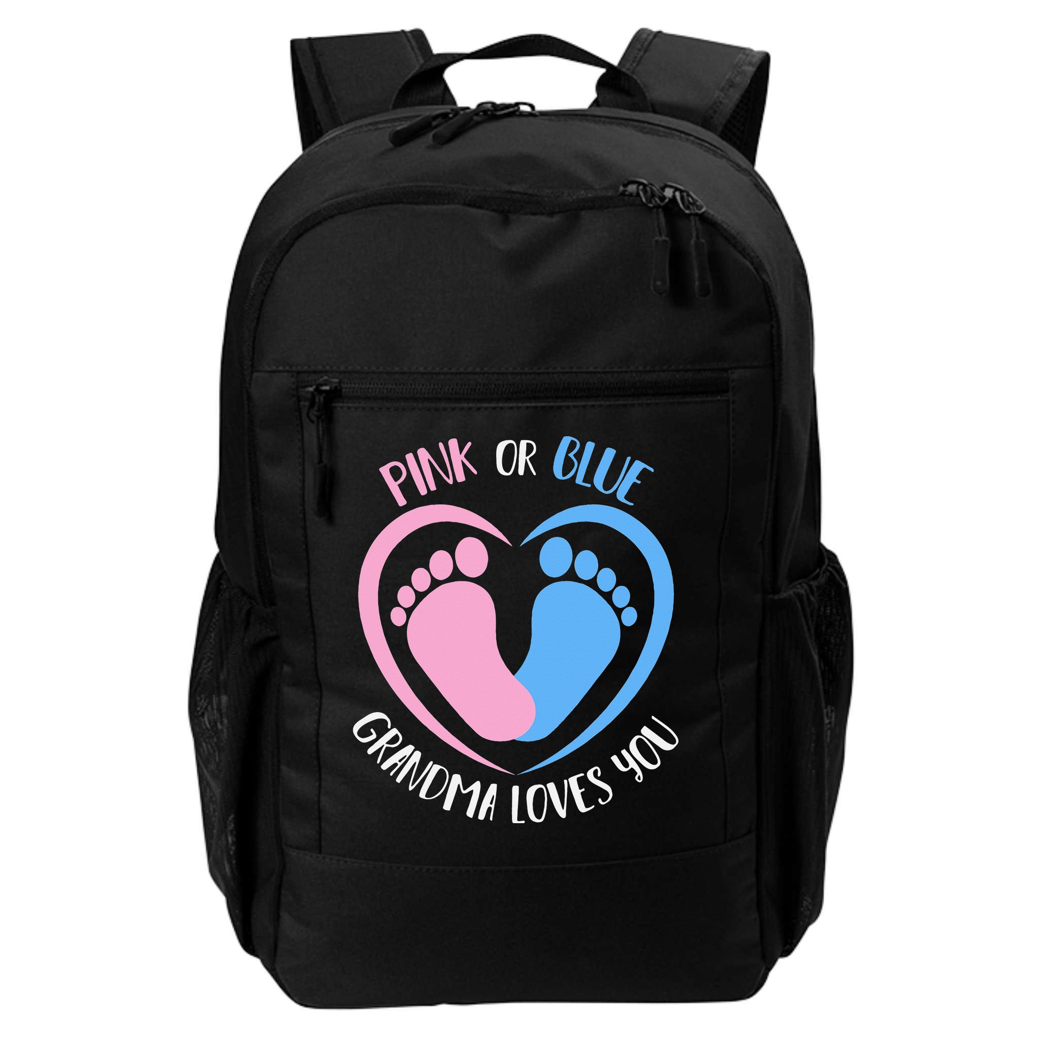 Pink or Blue Grandma Loves You Gender Reveal Backpack