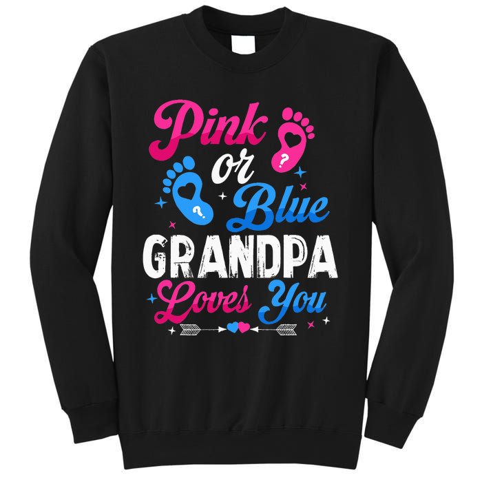 Pink Or Blue Grandpa Loves You Baby Gender Reveal Keeper Sweatshirt