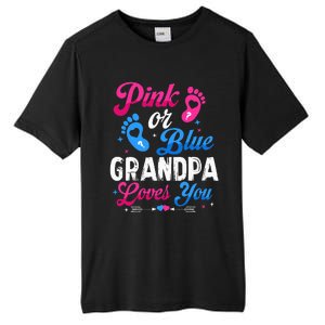 Pink Or Blue Grandpa Loves You Baby Gender Reveal Keeper Tall Fusion ChromaSoft Performance T-Shirt