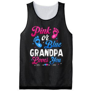 Pink Or Blue Grandpa Loves You Baby Gender Reveal Keeper Mesh Reversible Basketball Jersey Tank