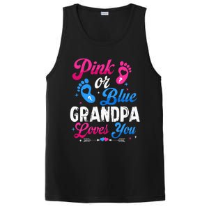 Pink Or Blue Grandpa Loves You Baby Gender Reveal Keeper PosiCharge Competitor Tank