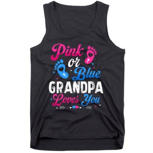 Pink Or Blue Grandpa Loves You Baby Gender Reveal Keeper Tank Top