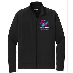 Pink or Blue Heart Great Aunt Loves You Shower Gender Reveal Stretch Full-Zip Cadet Jacket