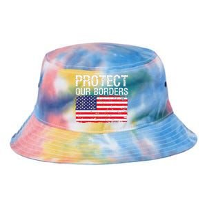 Protect Our Borders Law Enforcement Legal Immigration Tie Dye Newport Bucket Hat