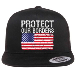 Protect Our Borders Law Enforcement Legal Immigration Flat Bill Trucker Hat