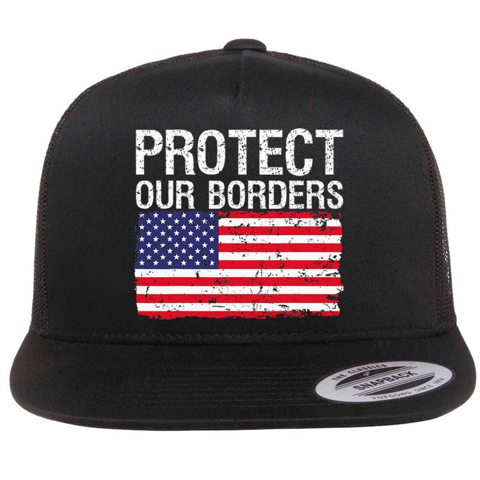 Protect Our Borders Law Enforcement Legal Immigration Flat Bill Trucker Hat