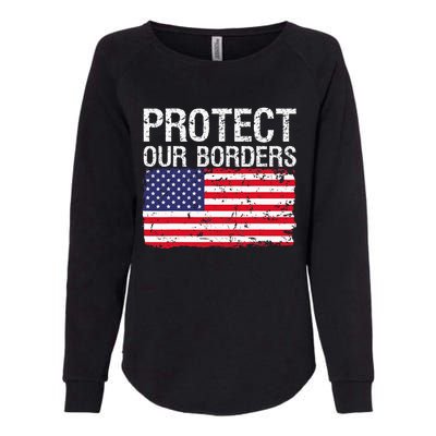 Protect Our Borders Law Enforcement Legal Immigration Womens California Wash Sweatshirt