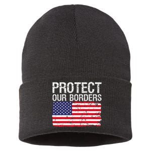 Protect Our Borders Law Enforcement Legal Immigration Sustainable Knit Beanie