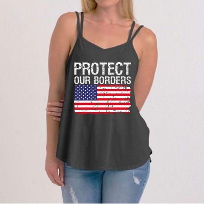 Protect Our Borders Law Enforcement Legal Immigration Women's Strappy Tank