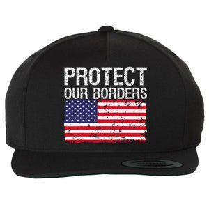 Protect Our Borders Law Enforcement Legal Immigration Wool Snapback Cap