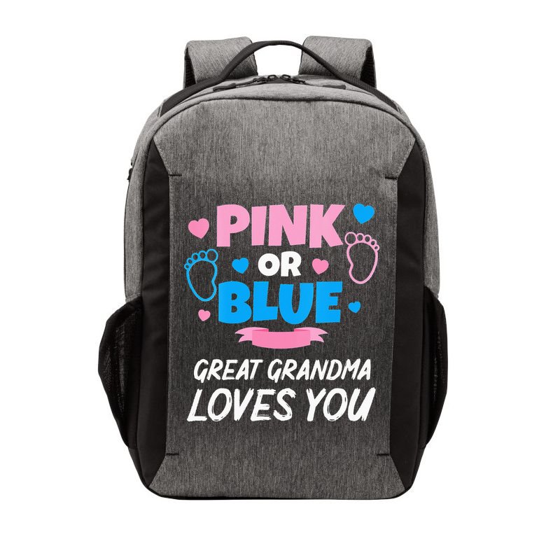 Pink Or Blue Great Grandma Loves You Baby Gender Reveal Vector Backpack