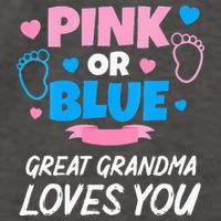 Pink Or Blue Great Grandma Loves You Baby Gender Reveal Vector Backpack