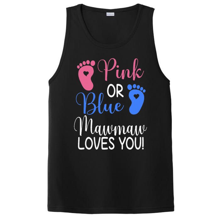 Pink or Blue Mawmaw Loves You Funny Gender Reveal Party PosiCharge Competitor Tank